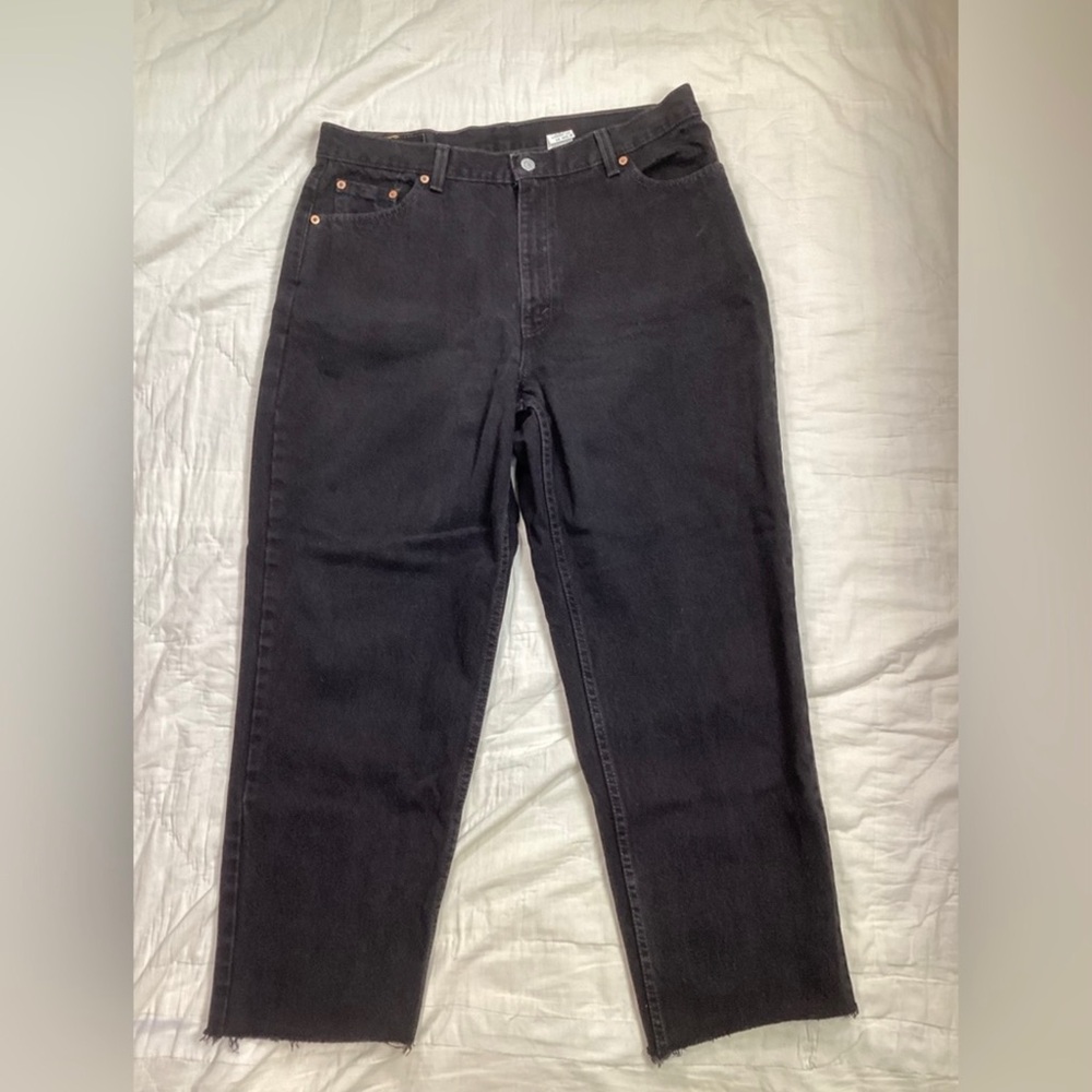 Vtg Y2K Womens Levi’s USA 512 Slim Fit Straight Leg‎ Cutoff Ankle Jeans 18